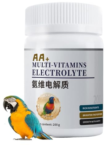 Électrolytes de poules pour l'eau - Électrolyte naturel glucose pour oiseaux - Fournitures pour oiseaux - Soutien digestif en déplacement à la maison - Snacks Cage pour poules