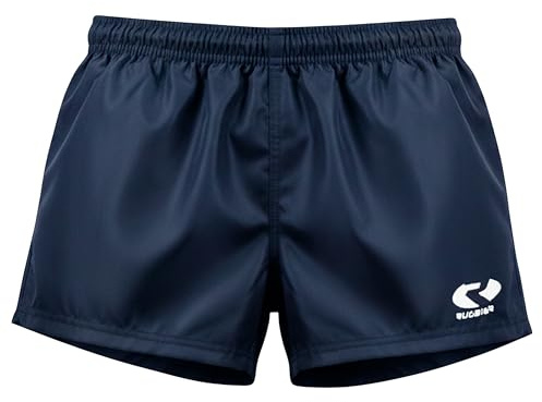 RUGBIER | Pantalón Técnico Rugby Marino – Entrenamiento y Partido – Micro Twill-H - Lycra en Entrepierna, Cintura Antideslizante y Bolsillo para Bucal (FR/ES, Letras, 4XL)