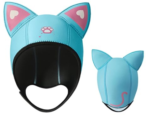 Orecchie Gatto Cappucci Da Immersione In Neoprene Con Cinturino Regolabile Cappucci Per 3 Mm Cappello Cappello Nuoto Adulti Snorkeling Nuoto Cappuccio Avventure Subacquee