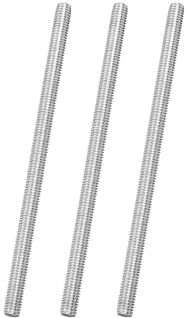QUARKZMAN 3-pack M8 x 150 mm helgängad stång 316 rostfritt stål högergänga gängstift för möbelmontering fastsättning 1 25 mm lutning