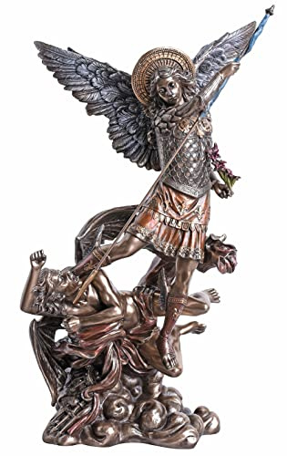 ARCHANGEL MICHAEL FIGHTS THE EVIL SCULPTURE FIGURE PALAZZO EXCLUSIVE