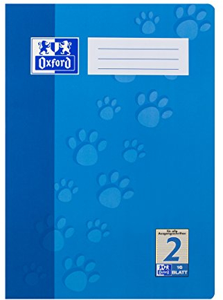 Oxford 385401602/100050401 Junior Heft DIN A4, 2.Schuljahr, 90 g/qm, 1 x 16 Blatt, 4-fach farblich sortiert