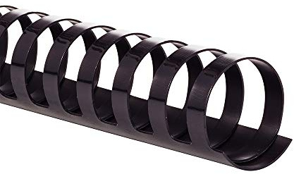 GBC Binding Spines / Spirals / Coils, 1 Diameter, 225 Sheet Capacity, CombBind, Black, 100 Pack (4000118)