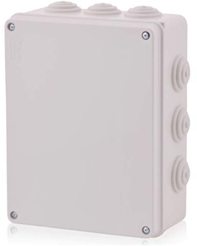 Abzweigdosen Kabelabzweigkasten Installationsgehäuse mit Stufennippeln | IP65 | 240x190x90mm | Verteilerkasten, Abzweigdose, Aufputz Wasserdicht Aussen Abzweigdose Box Verteilerdose Steckdose