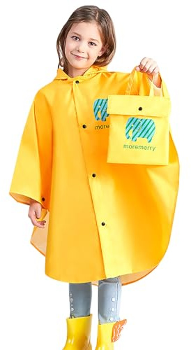 Kids Cartoon Raincoat Children's Schoolbag Waterproof Rain Jacket Coat Boys And Girls Raincoat Poncho Cape Yellow 9-13Y