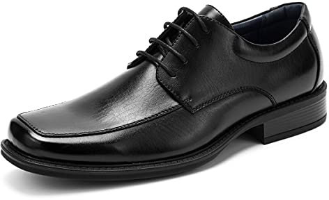 Temeshu Men's Oxford Classic Dress Shoes Casual Business Formal Slip Lace up Shoes Lightweight DS11 Black 9