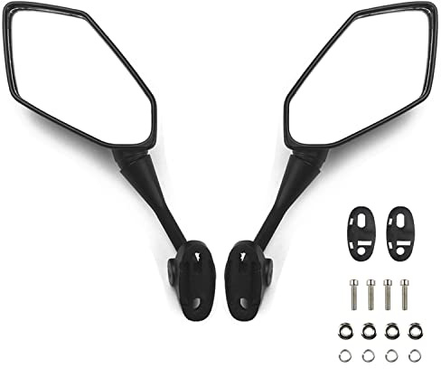 Heart Horse Motorcycle Mirrors Rear View Mirrors Compatible with CBR600 F4 F4I 1999-2006 CBR900 CBR919 CBR929 CBR954 1998-2003 RC51 RVT1000 DD250E DD300 DD350