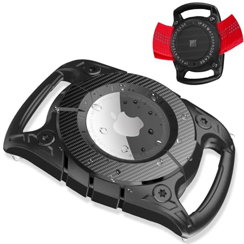 DEERLET AirTag-Hülle für Hundehalsband - IP68 Wasserdicht - TPU Schutz - AirTag Kompatibel - Verfolgung von Schlüsseln, Taschen, Kindern, Haustieren und Wertgegenständen