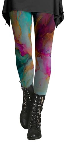Thermo-Leggings für Damen, Weihnachten, weich gefüttert, Herbst- und Winter-Leggings, künstlerisch bedruckt, weich, dehnbar, Wander-Leggings für Damen, a, 3XL
