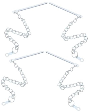 Happyyami 4 Pièces Chaîne de Fixation pour Parasol Accessoires Durables pour et Système de Stabilisation pour Parasols Extérieurs