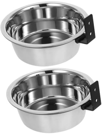 HEMOTON 2 Ensembles Gamelle pour Chien Murale Surélevée Bols Acier Inoxydable pour Eau et Nourriture Gain de Place et Anti-débordement Adaptée à Plusieurs Chiens