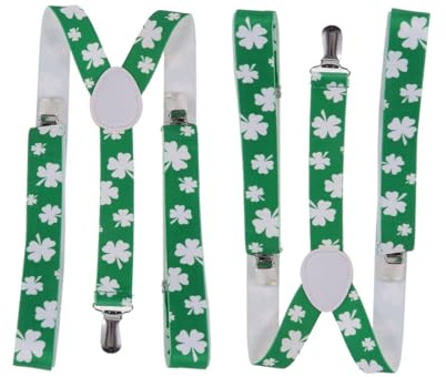 POPETPOP 2 Pièces Bretelles Élastiques Réglables avec Clips pour Homme et Femme Solides et Confortables Accessoires Mode pour Pantalon et Jeans
