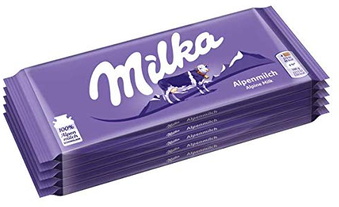 Milka Alpenmilch - Zartschmelzende Schokoladentafel aus 100% Alpenmilch - Großpackung - 5 x 100g