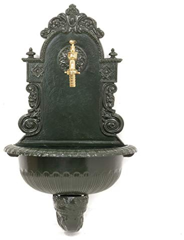 Antikas J - Fontaine de jardin avec raccord de tuyau d'arrosage mural 3''