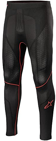 Alpinestars Ride Tech V2 Bottom Summer, Pants, Atmungsaktiv Thermoaktiv Funktionswäsche, Thermo Unterwäsche für Herren und Damen, Schwarz/Rot, Größe XS/S