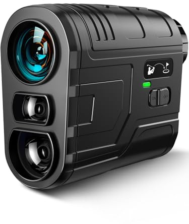1200Yards Range Finder Golf with Slope, 7X Magnification Range Finder, Lightweight Portable Rechargeable Rangefinder, Flag Lock Vibration, Switch for Legal, Range Finders for Hunt/Golf Accessory
