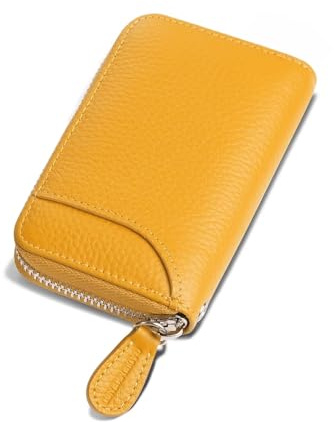 GADIEMKENSD Credit Card Holder RFID Sleeves Wallets Thin Carteras para Mujer Boho Tarjeteros De Mujer Mini Purse for Travel Card Cases & Money Organizers Cash Envelope Wallet for Womens Gift Yellow