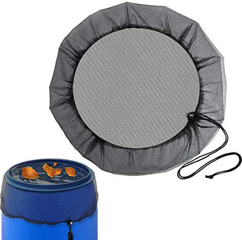 Stronrive Filet pour Pluie, Réglable Filet Protection pour Tonneau Pluie avec Cordon Serrage, Protection Contre Les Moustiques Et Les Feuilles, Housses en Maille pour Tonneau Pluie