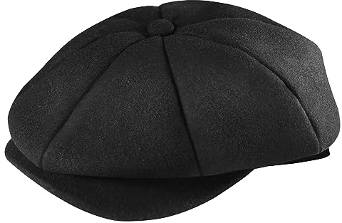 Schirmmütze Herren Gatsby Flatcap, Ballonmütze Tellermütze Newsboy Hut Baker Boy 8-Panel Schiebermütze Shelby für Sommer/Winter - Einstellbare Größe