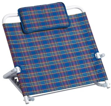 Pharmedis Rückenstütze für Bettlägerige Patienten Verstellbar Blau - Bettstütze Sitzhilfe Rückenlehne Lordosenstütze - Bettrückenlehne Aufsitzen im Bettrahmen für Senioren - Bett-Rückenlehne