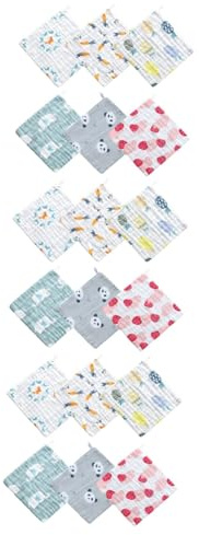 VICASKY 18 asciugamani per bambini in cotone per bambini, morbidi panni per il viso del bambino, bavaglini per il viso del bambino, bandana, asciugamano viso in cotone