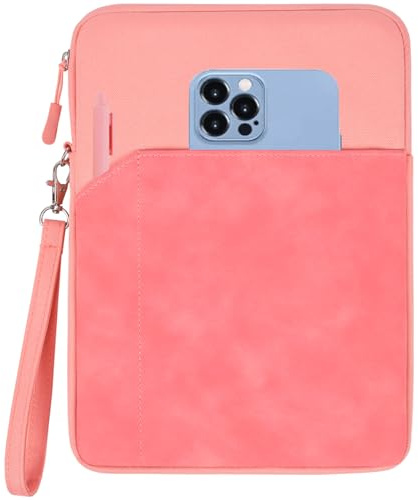 CAAORDKSO 6-7 Inch Sleeve Case for All-New Kindle Paperwhite 7/Amazon Kindle Paperwhite 6.8, Fire 7 Tablet, 6-inch Kindle, eBook, Protective Sleeve Cover Pouch Bag Carrying Case with Pocket, Pink