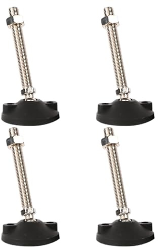 BORDSTRACT M24 x 200mm Pies Niveladores de Muebles, 4 pies Patas Regulables De Servicio Pesado, Ajustables Patas de Equipo Altura Carga, para Mesas Sillas Armarios Estantes(D125xM24x200mm)
