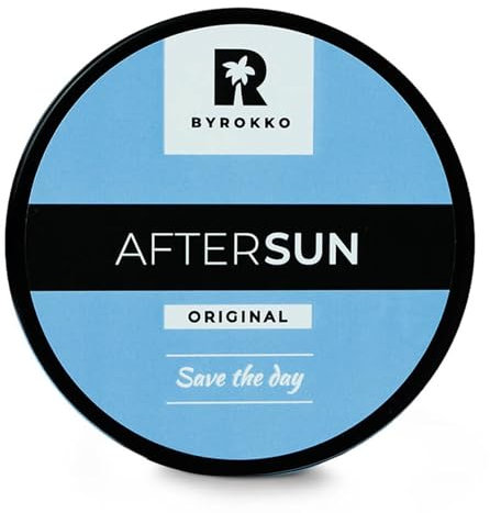 BYROKKO After Sun Creme, Natürliche Bräunungslotion mit Menthol, Mangobutter & Vitamin E, Kühlt, Spendet Feuchtigkeit & Pflegt sonnengestresste Haut, Vegan, Ohne Parabene, 180ml