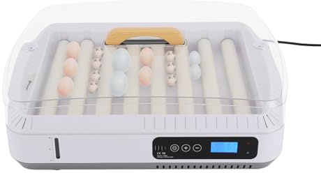 Brutautomat Vollautomatisch 35 Eier, Inkubator mit Temperaturkontrolle und Feuchtigkeitsdisplay, Eier Automatisch Wenden, Automatischer Brutmaschine für Bruteier Eier, Enteneier, Wachteleier