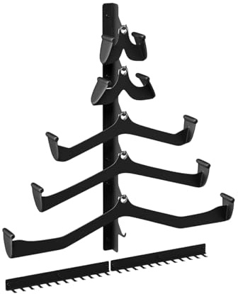 Estante de barra extraíble Lat | Soporte de 5 piezas montado en la pared para ahorrar espacio | Estante de almacenamiento de accesorios de cable para el hogar | para cuerda de salto, mancuernas