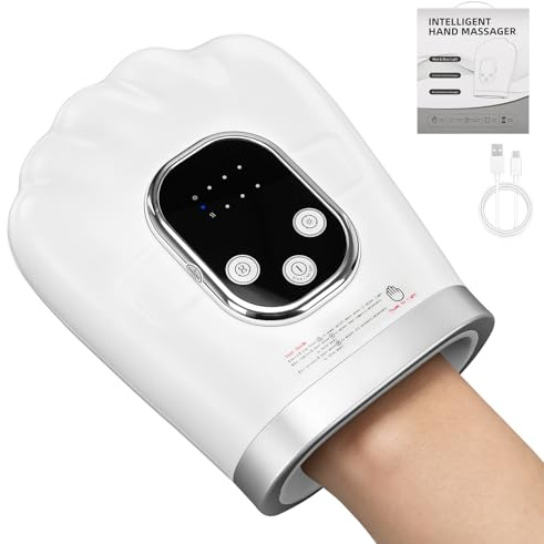 Masseur Électrique pour les Mains, Chauffage et Fonction de Pression Airbag, pour l’arthrite et le soulagement du canal carpien, masseur électrique Shiatsu Pour Détente des Mains et Doigts