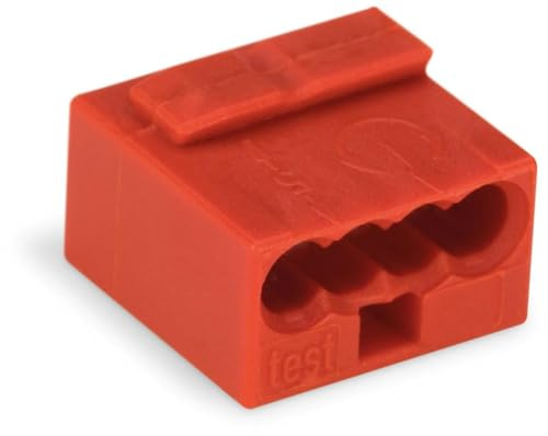 WAGO MICRO-Verbindungsdosenklemmen Verbindungsdosenklemmen 4 x 0.6 - 0.8 mm rot (100 Stück)
