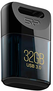 Silicon Power SP032GBUF3J06V1D Jewel J06 Mini Chiavetta USB 3.0 da 32 GB, Blu Scuro