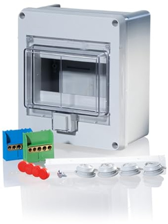 F-Tronic 7240051 KV06WDKE Verteilerschrank Aufputz Anzahl Teilungen = 6 Anzahl Reihen = 1, Grau