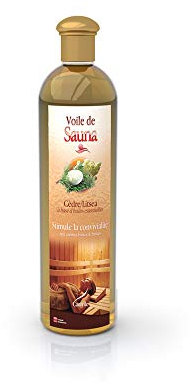 Camylle - Voile de Sauna Cèdre Litsea - Fragrances à base d’Huiles Essentielles 100% Pures et Naturelles pour Sauna - Stimule la convivialité aux arômes boisés et fruités - 250ml