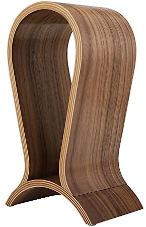 Headphone Stand Wood, Headset Stand for Desk, Walnut Gaming Headphone Holder Compatible for Sennheiser, Bose, Beats, Razer, AKG, Airpod Max, HyperX, Sony PS4 et.