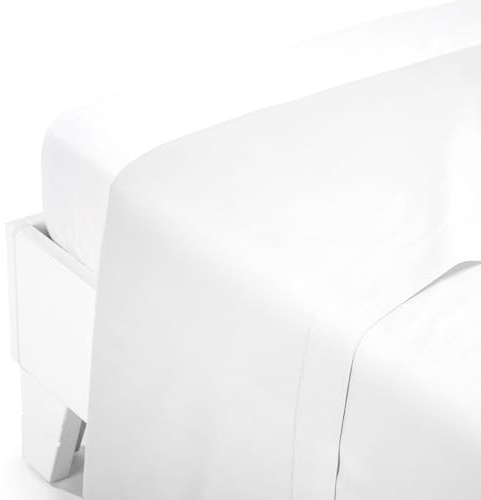 Caleffi – Sábana Superior de Satén 100% Algodón | Ropa de Cama Suave, Transpirable y Elegante