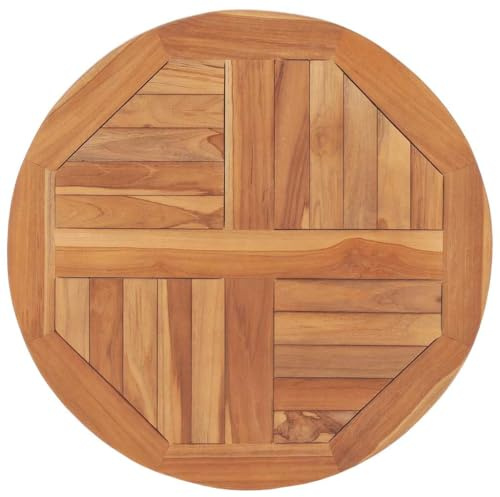 VidaXL Runde Tischplatte aus massivem Teakholz, 2,5 cm x 60 cm