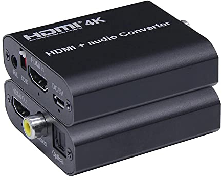 4K/30Hz HDMI 1.4 Audio Extractor Splitter HDR 1080P/60Hz, BolAAzuL HDMI Audio Converter Splitter Extractor HDMI 1.4 to SPDIF 5.1 Channel+Digital coaxial+L/R with EDID