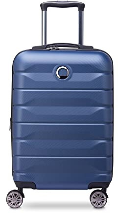 DELSEY Paris - AIR Armour - Valise Cabine Rigide Extensible - 55x35x26 cm - 42 litres - S - Bleu Nuit