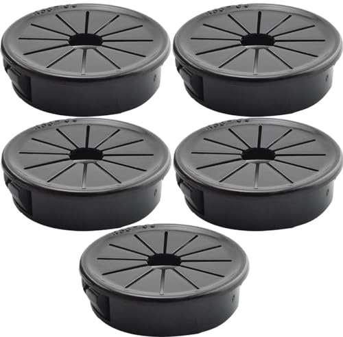 Aifeier ET 1-1/2 Inch Cable Grommets Petal-Shaped Buckle Type Wire Hole Cover for Cord Management and Protection of Cabinet (37.5mm, 5PCS)