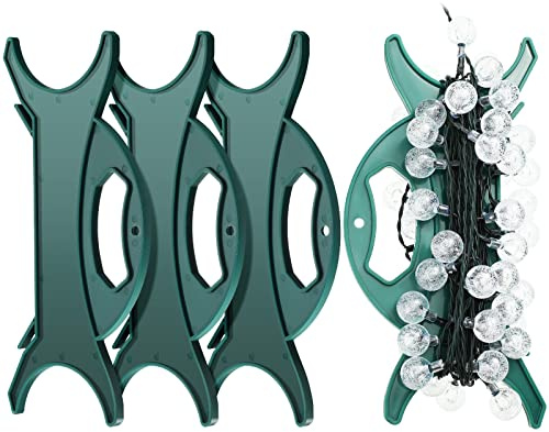 All Purpose Light and Cord Wind Up Reel Extension Cord Storage Organizer Holder Christmas Light Organizer Wrap Wind Up Value Pack for Wire Hose Storage(Atrovirens,3 Pieces)