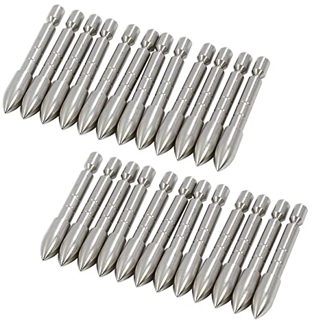 BICASTER Pointes de flèches ID 4,2 mm à Coller - 24 pièces (80grains)