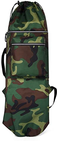 Guest Ruyunlai Skateboard Bag, WaterProof Skateboard Backpack with Adjustable Shoulder Straps, Skateboard Bag for Electric Skateboard, ​Skate Carry Bags for Travel green camouflage Large