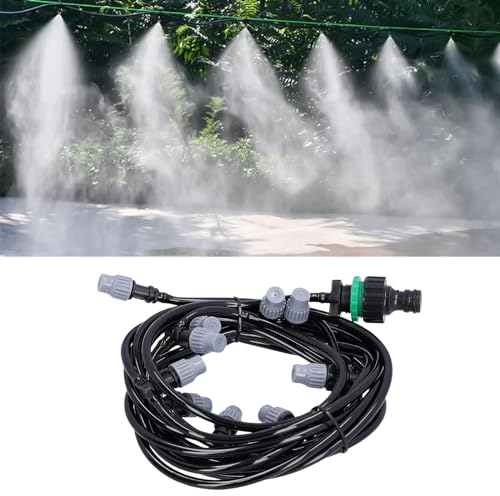 DEWIN Kit di Irrigazione Ugelli per Irrigazione da Giardino,Nebulizzatore Giardino - Sistema di irrigazione 10M/32.8ft 4/7 Ugelli di Nebulizzazione Tubo di Irrigazione con 10 Ugelli Nebulizzatori