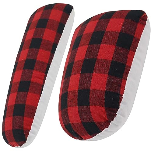 Rhinenet Tailor's Ham & Seam Roll Set Ironing Pressing for Sleeve, Caps Collar, Curved Seam Clothing Care Sewing Accessories Dressmaking Tailoring (Red/black)