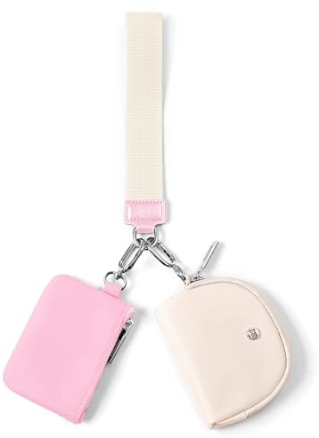 Mum's Memory Mini Zip Around Wristlet Wallets for Women -KeyChain Wallet with Detachable Dual Pouch Wristlet -Key Chain Coin Purse Small Wallets