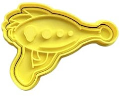 The Cookie Cutter Hub Halloween Ray Gun Ausstecher Prägegerät für Cupcakes Fondant Zuckerguss Ton Kuchen Backen Dekoration