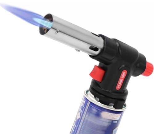 Uadme Bruciatore a Gas, Cannello per Saldatura Portatile, Fiamma Ossidrica da Cucina, Pistola Gas Professionale, Modalità di Accensione Elettronica, 1300 ℃