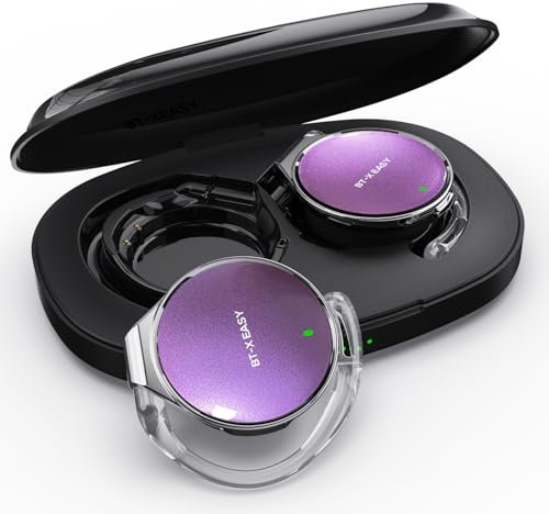 BEVCEFCC On Ear Headphones 52hrs Bluetooth 5.4 Open Ear Earphones with Earhooks Lightweight Comfort Open Ear Earbuds Small Ears Simultaneously Connect 2 Devices Clip on Headphones